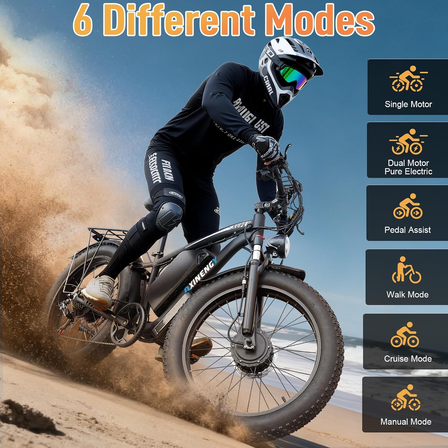 9000W Peak Dual Motor Ebike for Adults, 46MPH Fast Electric Bike for Adults with 60V 1560Wh Battery, 24' Fat Tire E-Bike, Hydraulic Disc Brake, Electric Bicycle for Snow Off-Road Commuter
