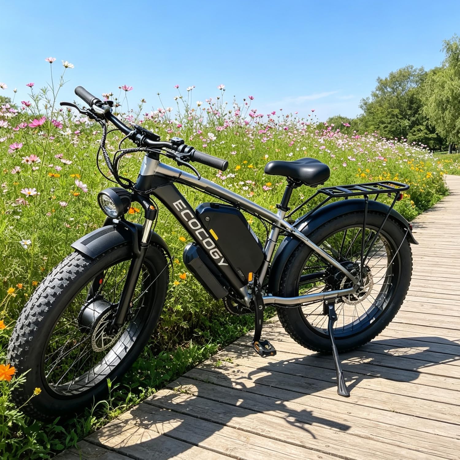 Electric Bike for Adults,Peak 6000W Dual Motor Ebike, 52V 32AH 30-100 Miles Up to 45 M P H 26' Fat Tire 7 Speed Electric Mountain Bike All Terrain Front Suspension Electric Bicycles