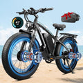 Electric Bike for Adults, 8000W Peak Dual Motor 58V 36Ah Long Range Ebike, 47MPH Fast Electric Bicycle, Dual Hydraulic Brakes, 24' Fat Tire E-Bike for Commuter Mountain Off-Road All-Terrain