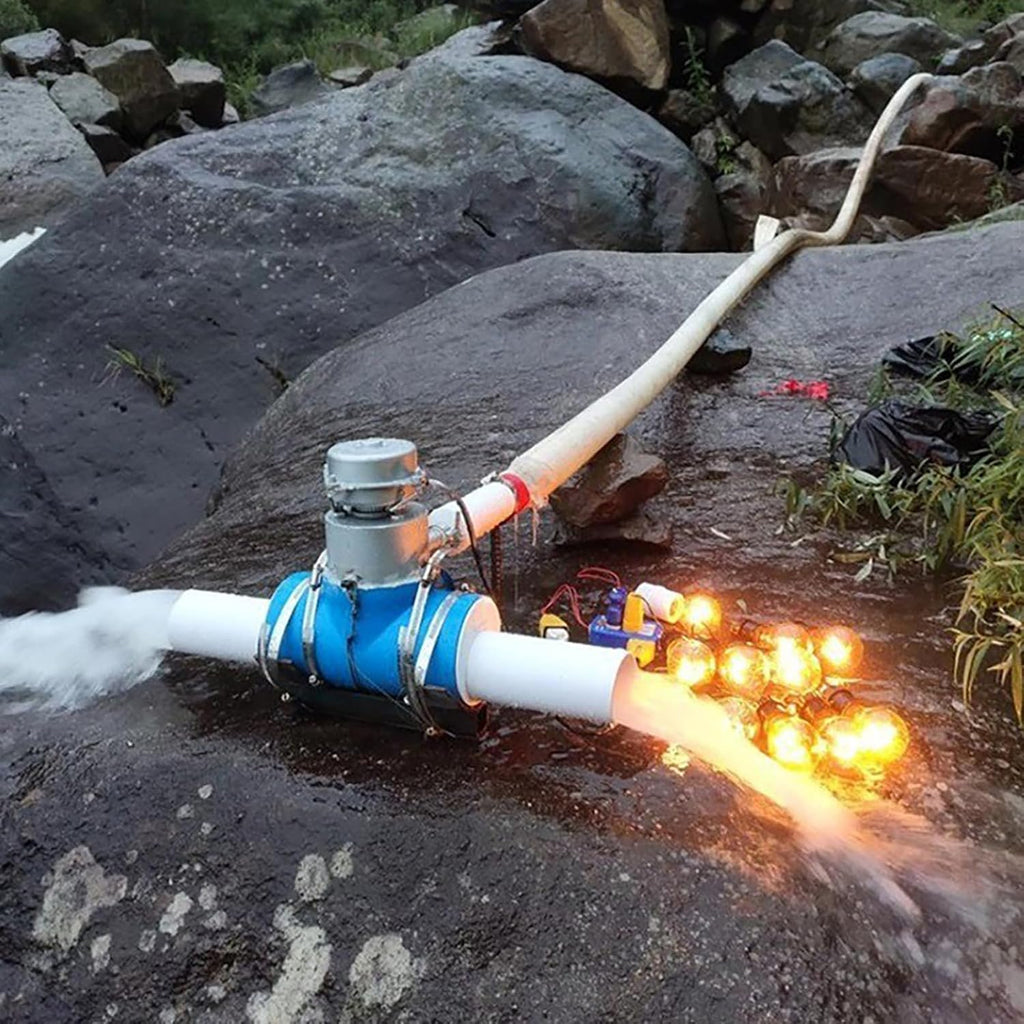 1000W Micro Hydroelectric Generator - 220V Hydro Power Station Hydropower Turbine for Home Lighting, Outdoor Activities