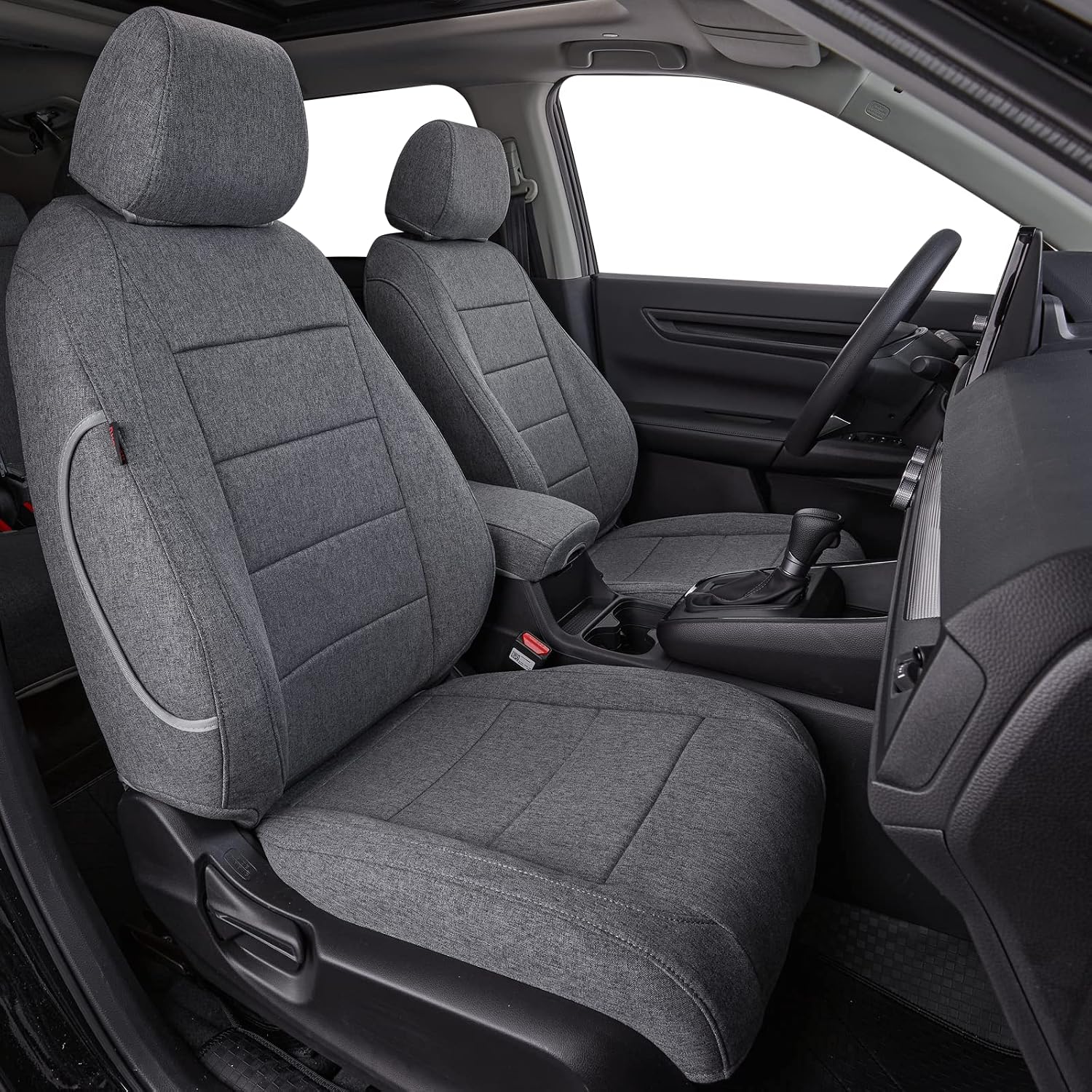 coverdream Full Set HRV Seat Covers Fit for 2026 2025 2024 2023 Honda HRV EX-L,Fully Covered,UV Resistant Breathable Polyester Car Seat Protector(Gray)