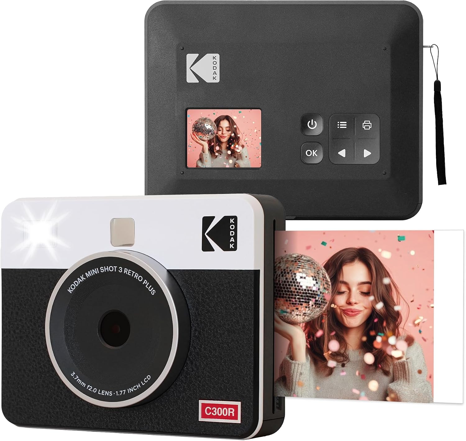 Kodak Mini Shot 3 Retro 4PASS 2-in-1 Instant Digital Camera and Photo Printer (3x3 inches)