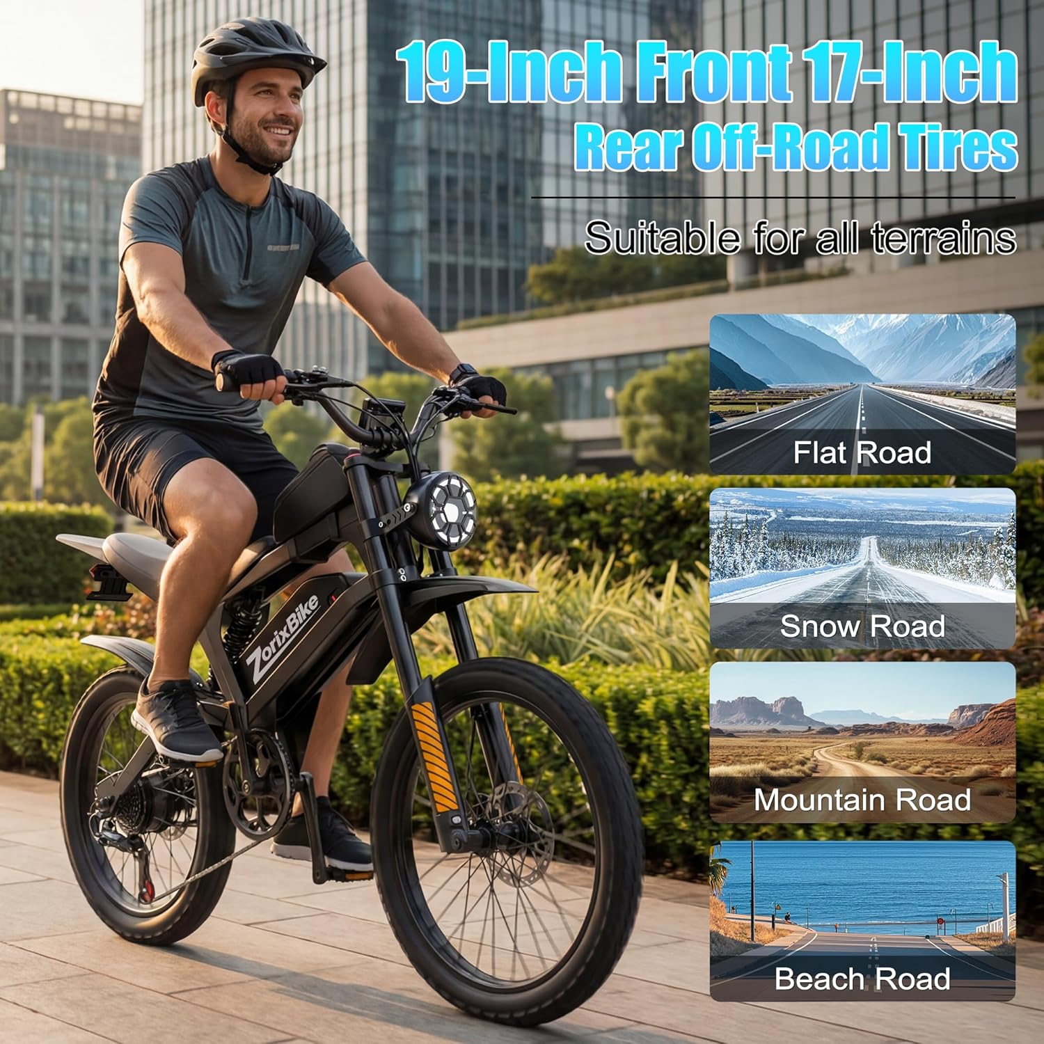 Electric Bike for Adults,48V 20AH - Peak Power 1500/3000W Brushless Motor Electric Bicycle - Max Speed 31-35MPH - Max 80 Miles Range - 20' x 4.0' Fat Tire Dirt E-Bike,7-Speed