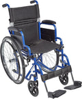 Ziggo 16' Seat Width Pediatric Wheelchair for Kids & Children, Lightweight, Manual Folding Wheelchair w/Safety Belt, Swing-Away Foot Support w/Straps, Desk Length Arm Rests