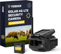 Vosker V150 Farm Pack 4G LTE Solar Security Camera, Wireless Outdoor Surveillance for Farms, Sheds and Equipment Monitoring, No Wi-Fi Required, Night Vision, SIM Card & Mobile App Included