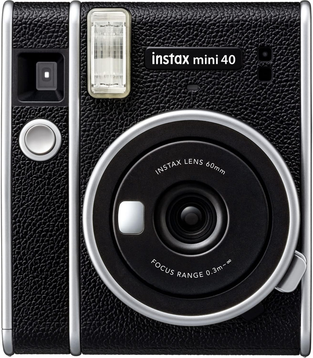 Fujifilm Instax Mini 40 Instant Camera Vintage Black Look, Camera for Kids, Wedding, Birthday Or Any Occasion