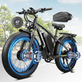 Peak 9000W Dual Motor Ebike Max 47MPH Electric Bike for Adults 52V 34AH Battery 105 Miles Range 24 Inch Fat Tire Fast Electric Bicycles for Snow Off-Road Commuter Mountain E Bike