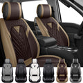 Dodge Ram Truck Seat Covers Custom for 2002-2026 1500 2002-2026 2500/3500 Crew Double Mega Quad Cab Bighorn Laramie Tradesman Classic Front Seat Covers Protectors(Standard 2 Seats/Brown Coffee)
