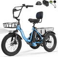ESKUTE E Trike Electric Bike, Peak 1200W Brushless Motor Folding Trike 18X3.0 Fat Tire Ebike, 624Wh Removable Battery, Step-Thru 3 Wheel Electric Bicycle, Up to 55 Miles, 18MPH+ Tricycle for Adults