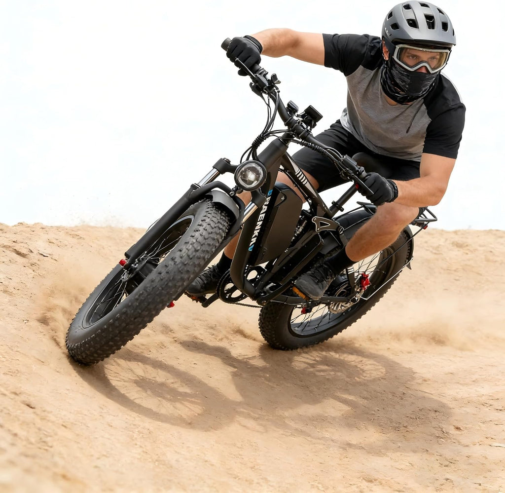 Peak 9000W Dual Motor Ebike for Adults,46MPH Fast Electric Bike 52V 34Ah Up to 100 Miles Long Range,24' Fat Tire Ebikes,SHM 7-Speed Full Suspension Electric Bicycle for Mountain Commuter Off-Road Snow