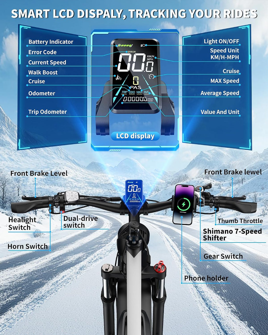 E·Bycco 6000W Peak Dual Motor Electric Bike for Adults, 52V 32AH Battery, Max 45MPH & 100Miles, Full Suspension, Hydraulic Brake, Fat Tire E-Bikes for Men Women