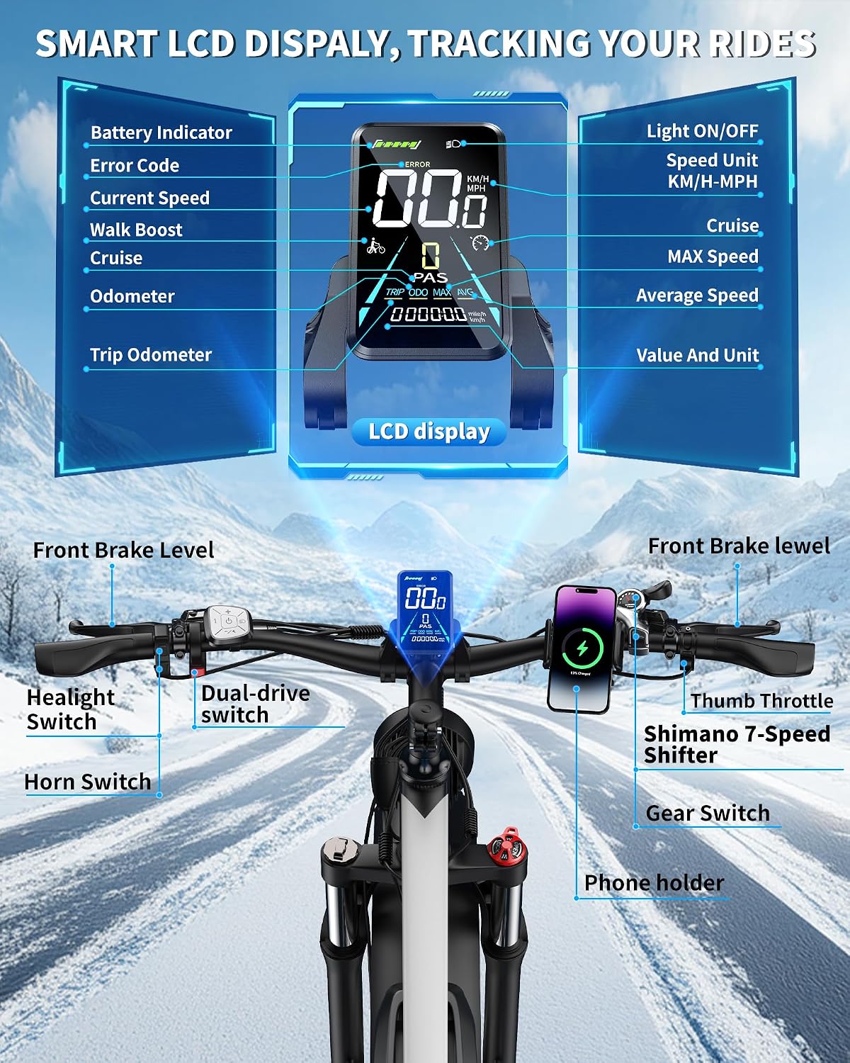 E·Bycco 6000W Peak Dual Motor Electric Bike for Adults, 52V 32AH Battery, Max 45MPH & 100Miles, Full Suspension, Hydraulic Brake, Fat Tire E-Bikes for Men Women