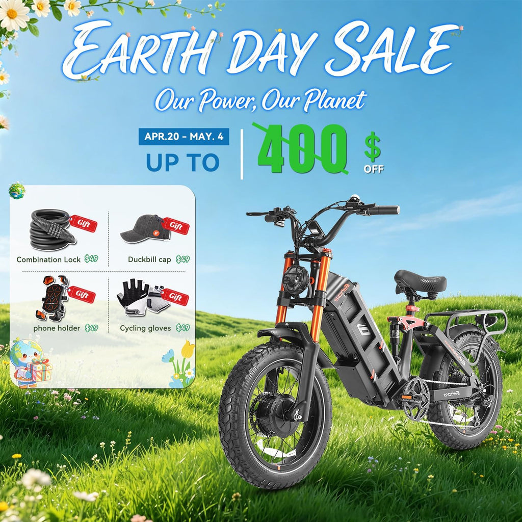 2026 Eahora 5400W Juliet Pro 2 Electric Bike for Adults 43MPH Dual Motor 70Ah Ebike 200Miles Long Range Electric Bicycle, 20'' Fat Tire Full Suspension Electric Mountain Bike for Commuting/Delivery