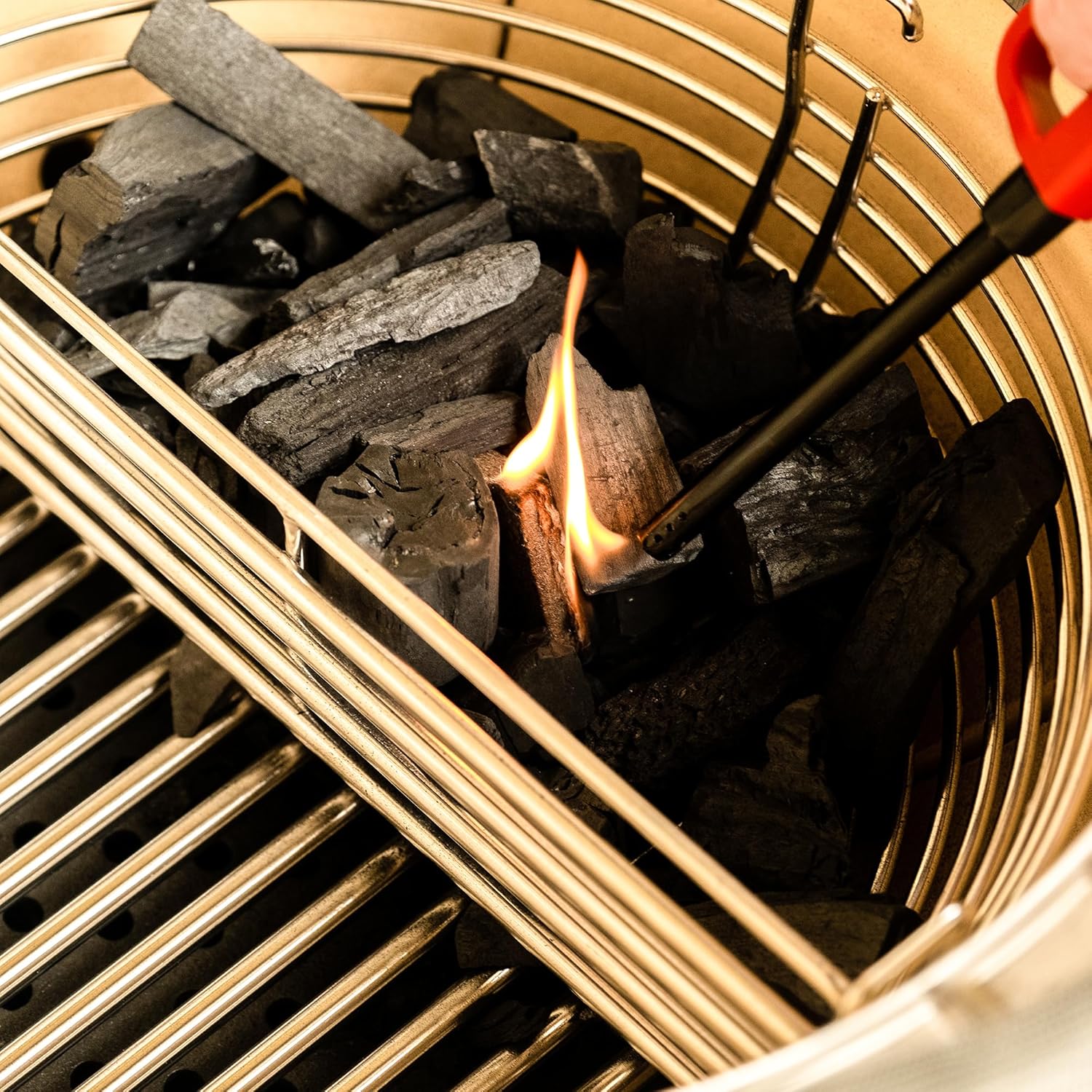 Kamado Joe Stainless Steel Charcoal Basket Grill Accessory to Create Multiple Cook Zones for All Big Joe 24-inch Charcoal Grill and Smokers, Model BJ-MCC23