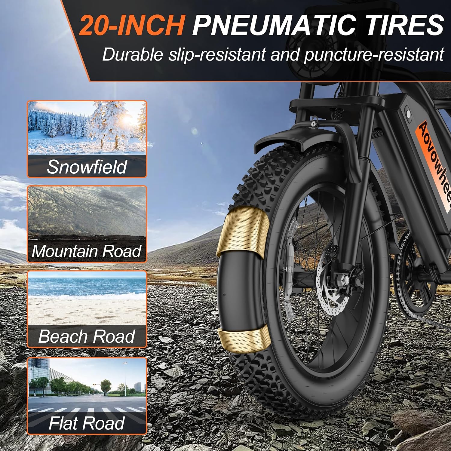 Electric Bike for Adults 20' Fat Tire Electric Dirt Bike with 48V 18Ah Battery 50-70 Miles Electric Motorcycle Ebikes, 1000 Peak Motor 31MPH Top Speed E-Bikes, APP, 2 Seater, Full Suspension