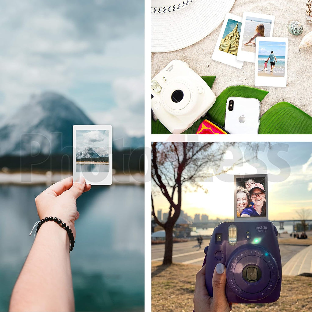 FUJIFILM INSTAX MINI 12 Instant Film Camera (Lilac Purple) Bundle with Fuji Instax Instant Film Single Pack, 10 Prints | Protective Case Purple | Photo Album Purple | Travel Stickers (6 Items)