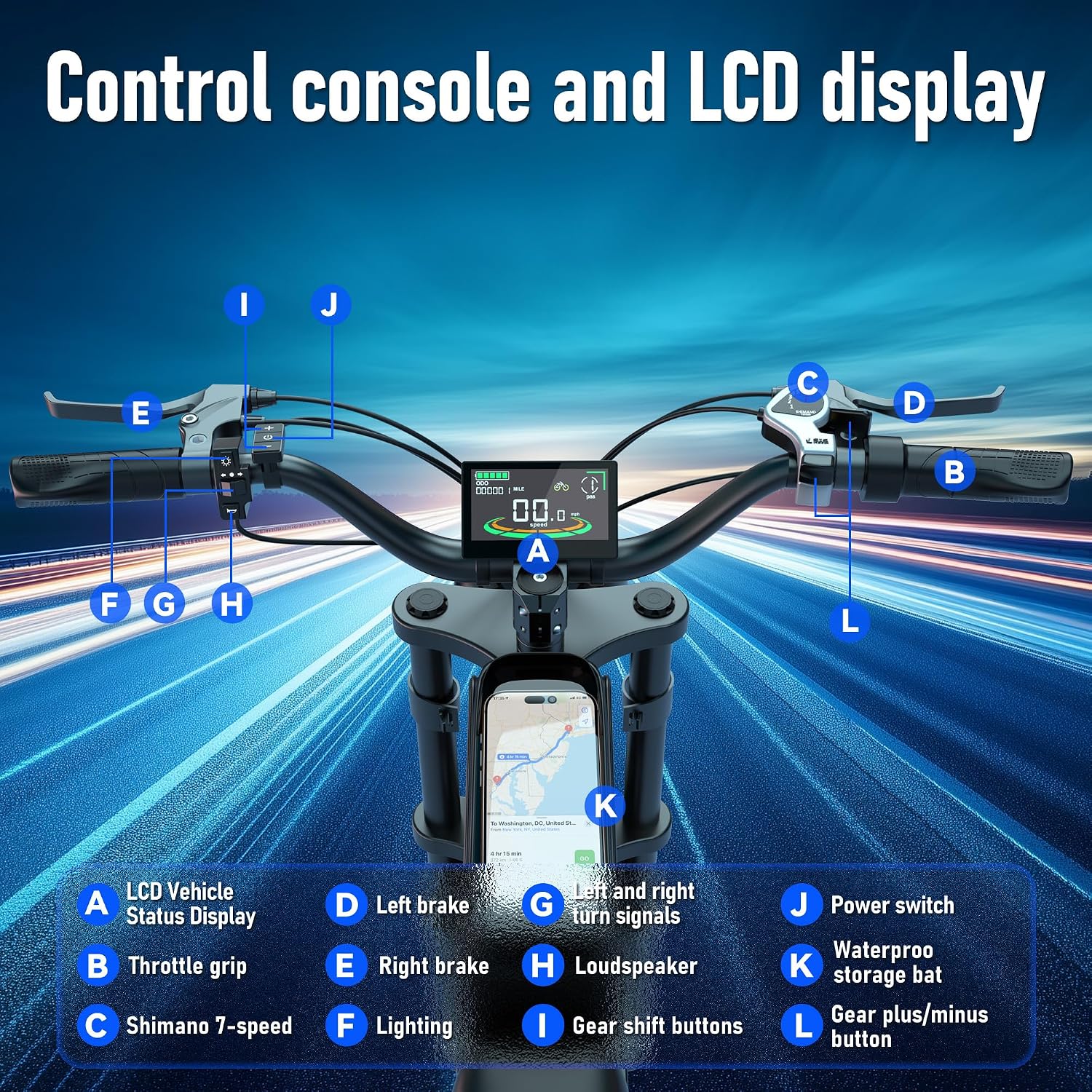 Electric Bike for Adults,48V 20AH - Peak Power 1500/3000W Brushless Motor Electric Bicycle - Max Speed 31-35MPH - Max 80 Miles Range - 20' x 4.0' Fat Tire Dirt E-Bike,7-Speed
