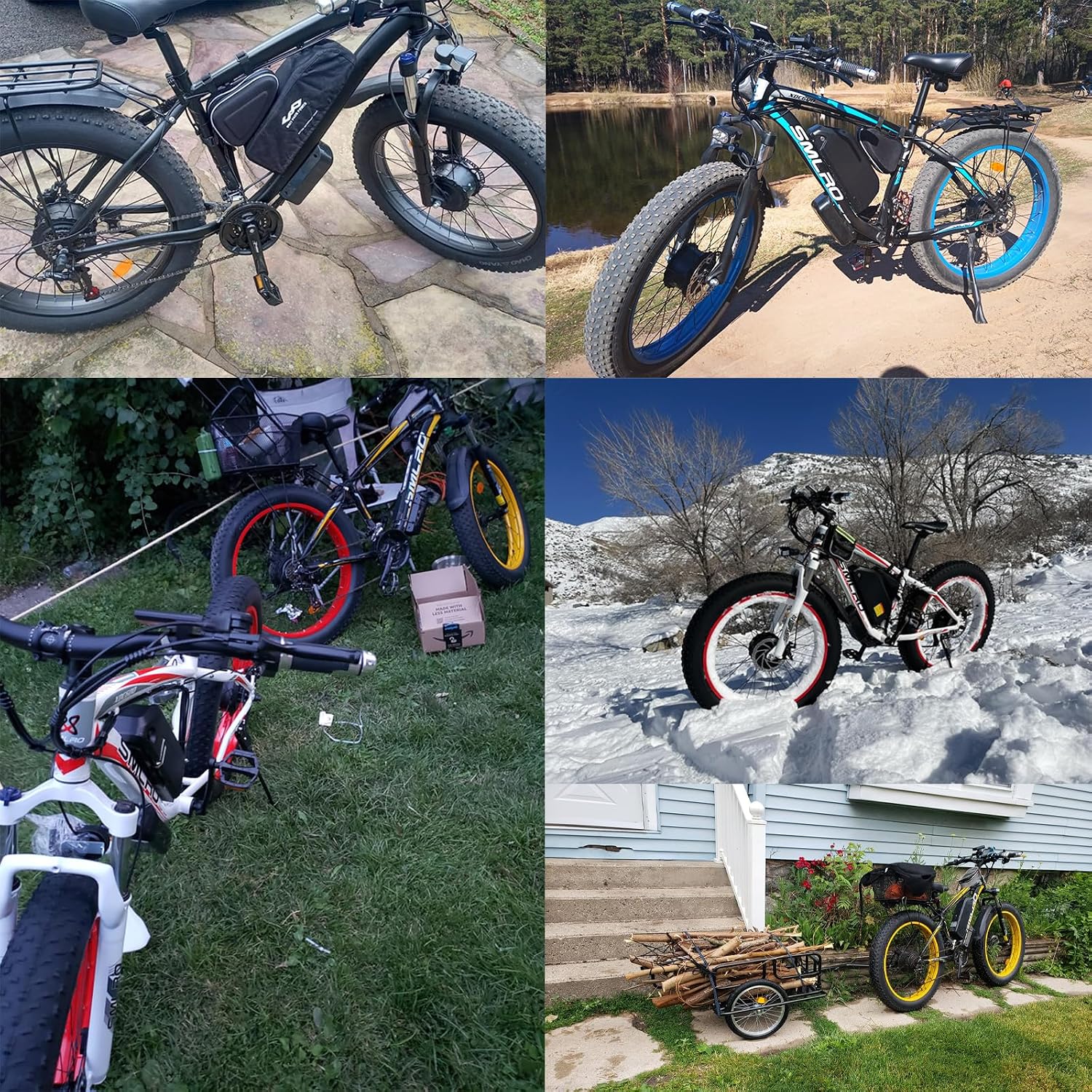 Electric Bike for Adults, 5000W Peak Dual Motor 60V/52V 25Ah/23Ah 20MPH AWD Ebike 21 Speed 26' Fat Tire MTB Hydraulic Disc Brake