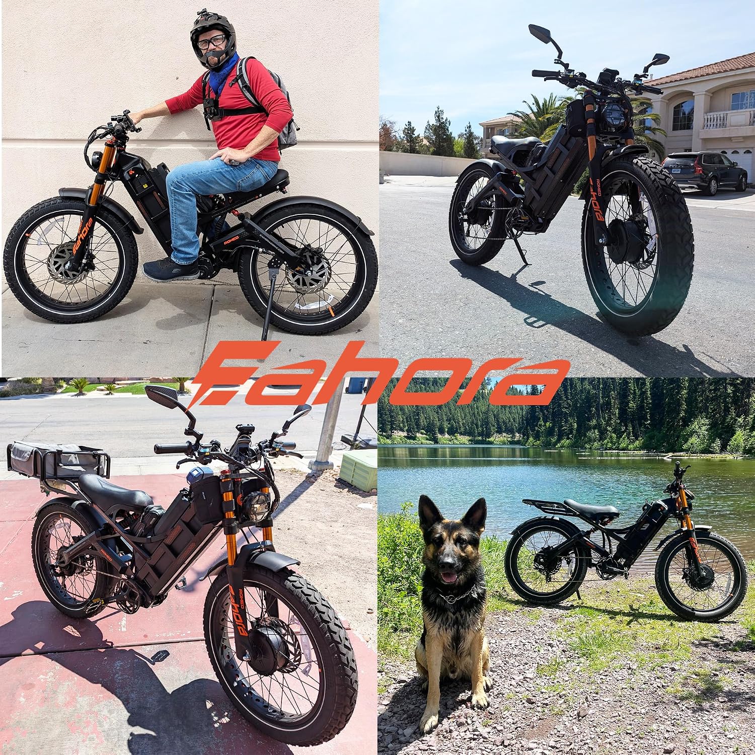 eAhora 2026 Romeo Pro 3 50MPH Electric Bike for Adults 5600W Dual Motor E Bike 60V/80Ah 250 Miles Long Range Electric Bicycle,26 * 4.0 Fat Tire Full Suspension Electric Mountain Bike Delivery Commute