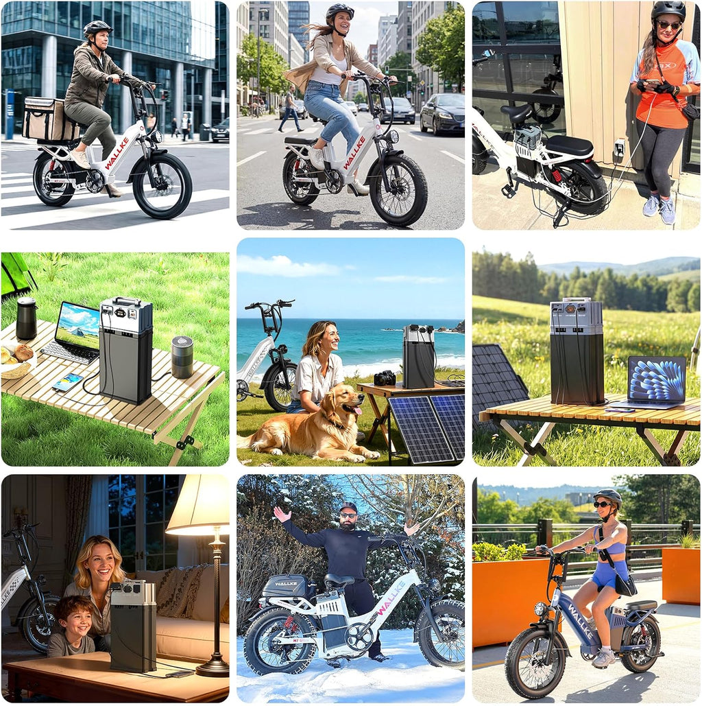 Wallke H7 Ultra 4000W 2-in-1 Electric Bike with 2640Wh Portable Power Station, 48V 55Ah Removable Battery, 37MPH Off-Road Fat Tire E-Bike for Adults, Fast E-Bike UL2849 Compliant