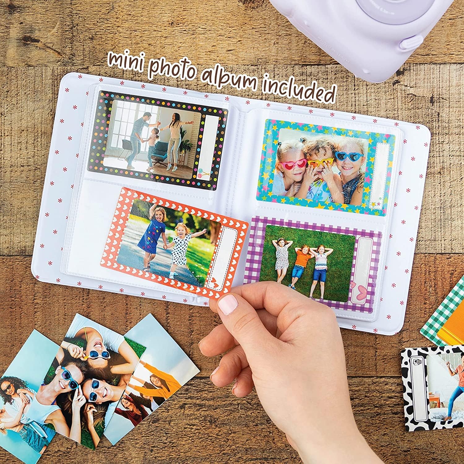 Fujifilm Instax Mini 12 Instant Camera Pastel Blue with Film Value Pack (40 Sheets) + Accessories Including Galaxy Carrying Case Strap, Photo Album, Stickers (White)