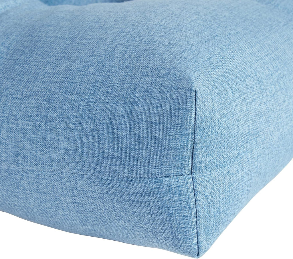 Greendale Home Fashions Outdoor 42x21-inch Seat/Back Chair Cushion (Set of 2), Blue Heather