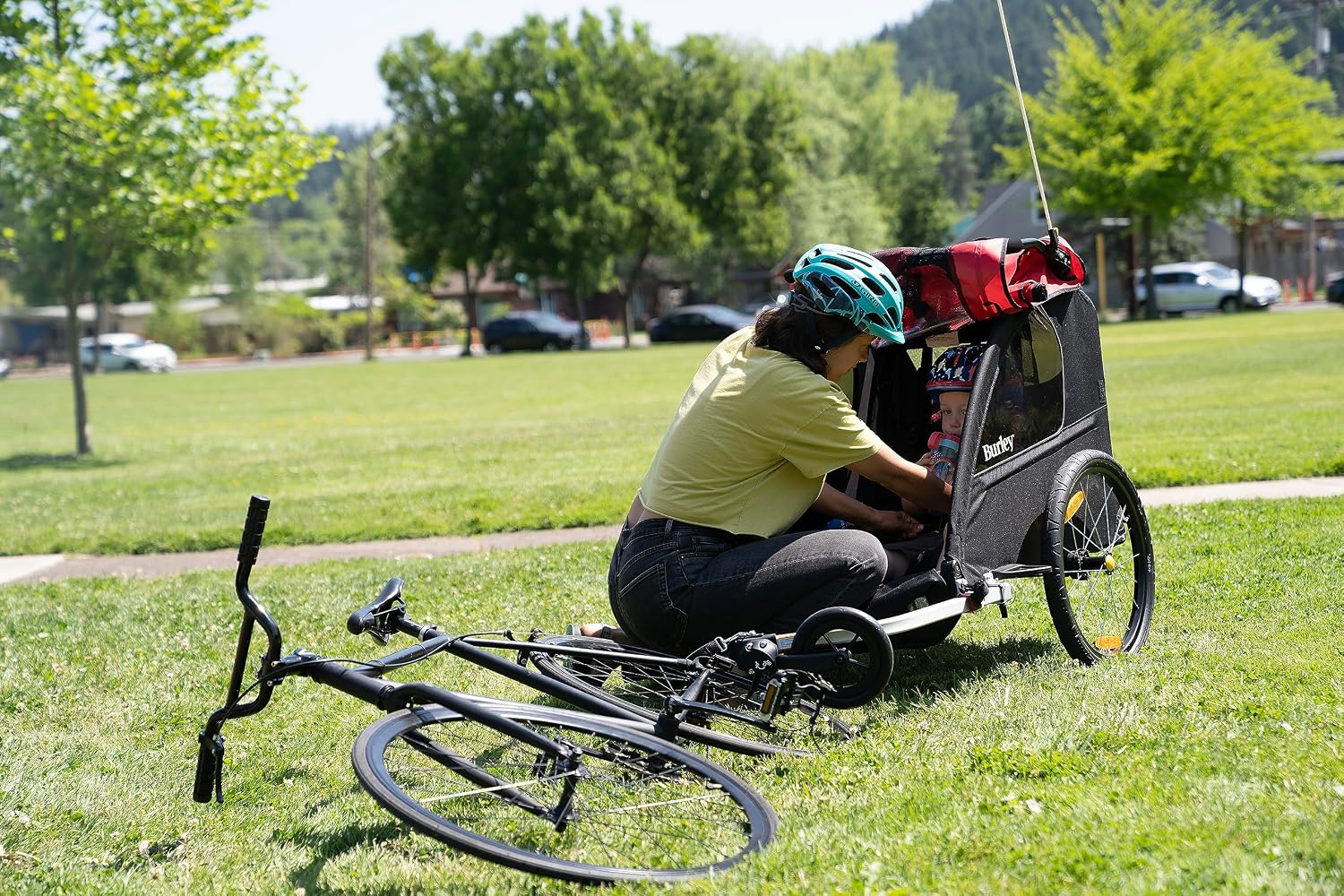 Burley Honey Bee, 2 Seat Kids Bike Trailer & Stroller