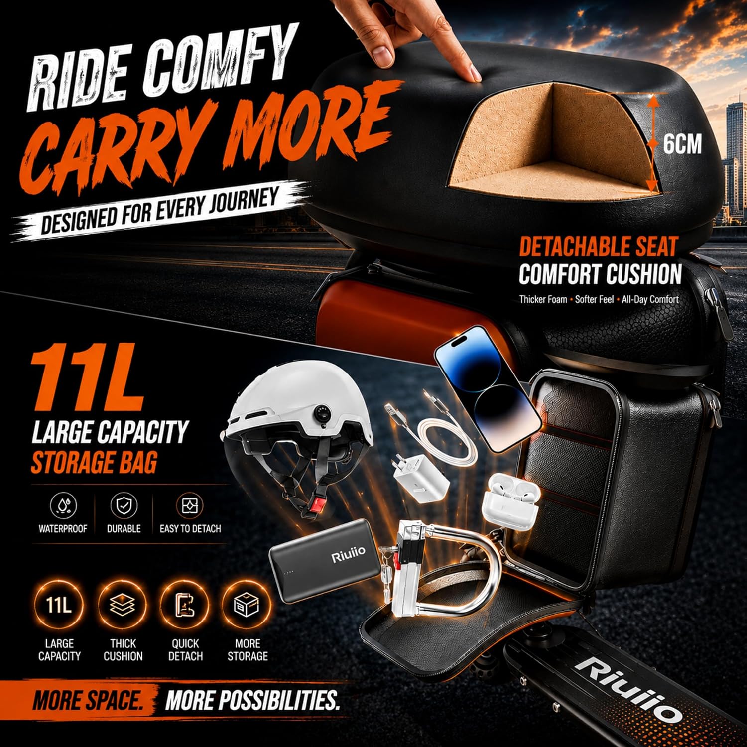 Electric Scooter, 350W-500W Motor, 9 MPH to 22MPH, 10-41 Miles Range, Dual Suspension, Dual Braking, App Control, Foldable Commuter E Scooter for Adults and Teens