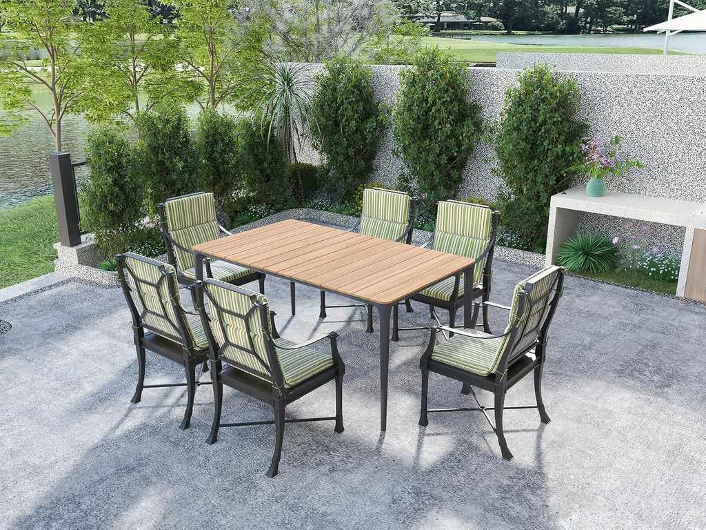 Indoor Outdoor High Back Dining Chair Cushions Replacement Patio Seat Cushion Fade Resistance, Set of 4 (Olefin Taupe)