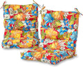 Greendale Home Fashions Outdoor 44x22-inch High Back Chair Cushions (Set of 2), Aloha Crimson