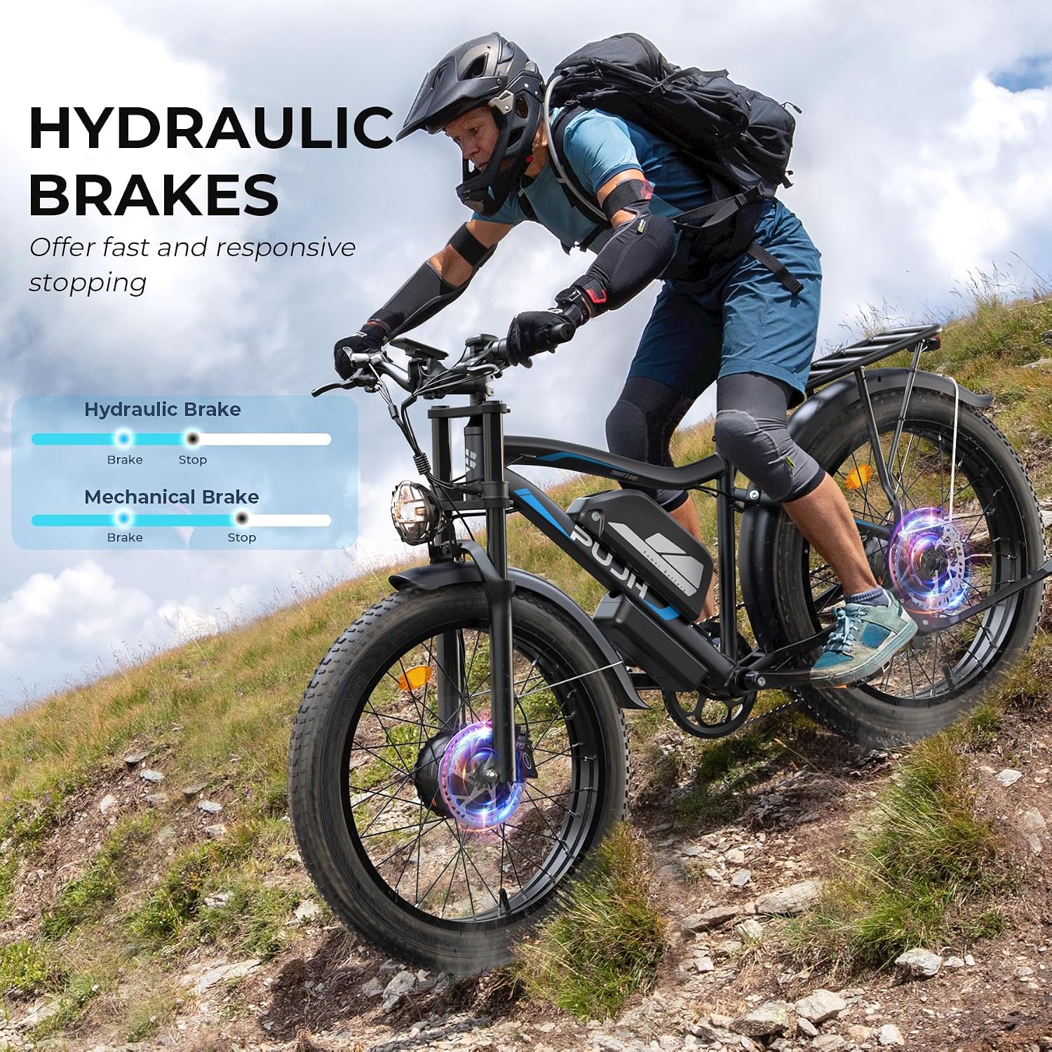 6000W Max 50 MPH up to100 Mile Dual Motor E-Bike for Adults, 60V 1200Wh Long-Lasting Battery with 26' Fat Tire All Terrain Adults with Adventure and Commuting Electric Bike