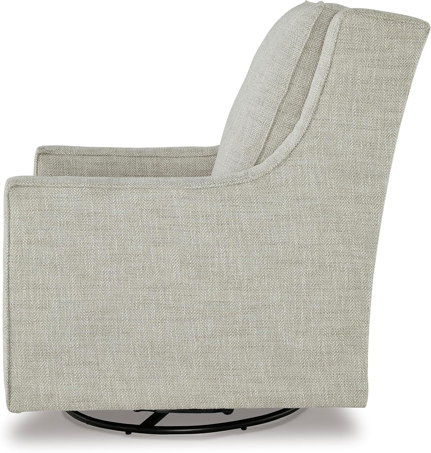 Signature Design by Ashley Kambria Casual Upholstered Swivel Glider Accent Chair, Gray
