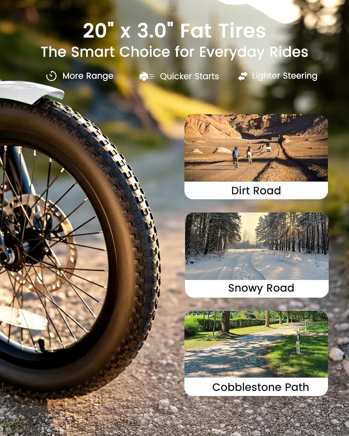 MOONCOOL Electric Trike for Adults, 500W/750W 48V Electric Tricycle for Adults, 20'x3.0' Fat Tire 3 Wheel Electric Bike, Folding Aluminum Adult Tricycle with Removable Battery