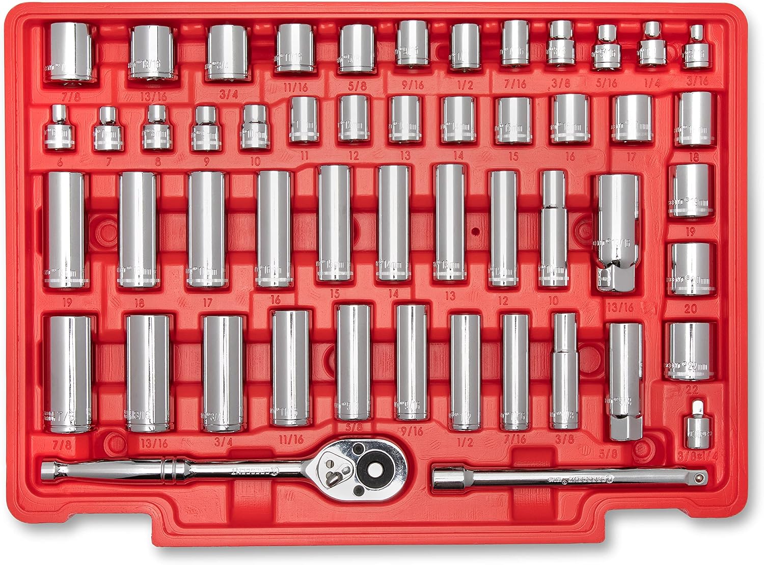 Crescent 229 Piece 1/4', 3/8' & 1/2' Drive Mechanics Hand Tool Set with 3 Drawer Storage Case - CTK229C