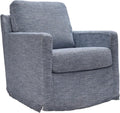 Signature Design by Ashley Nenana Next-Gen Nuvella Casual UV Resistant Upholstered Swivel Glider Accent Chair with Removable Slipcover, Blue