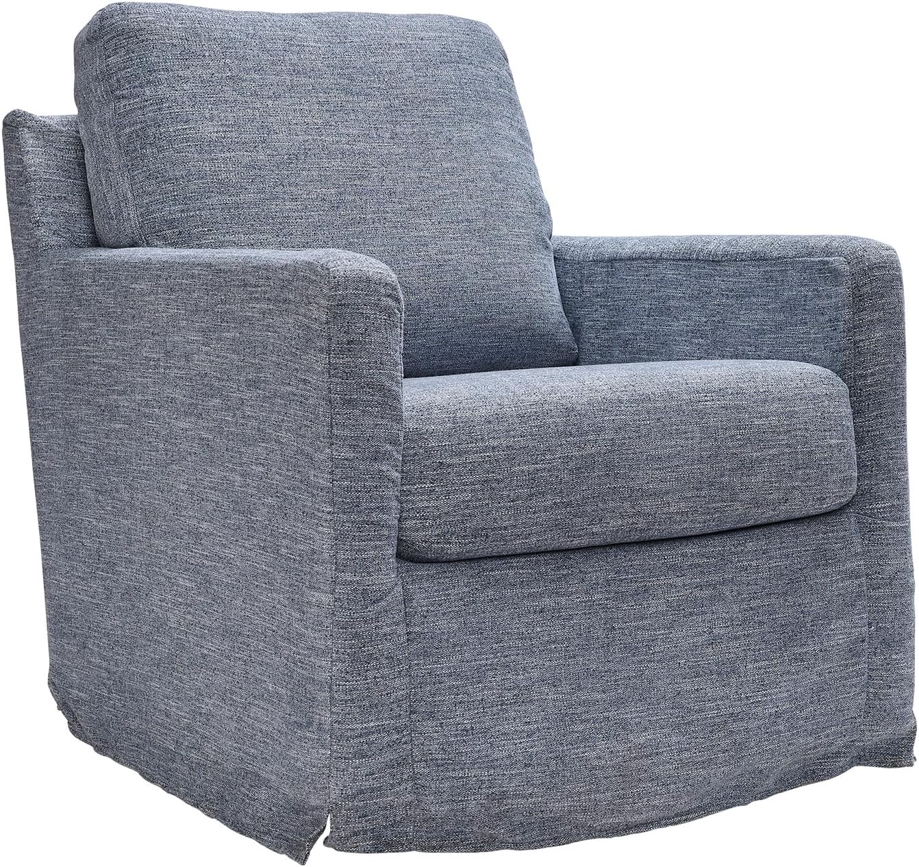 Signature Design by Ashley Nenana Next-Gen Nuvella Casual UV Resistant Upholstered Swivel Glider Accent Chair with Removable Slipcover, Blue