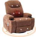 GarveeHome Recliner Chair, 360 Swivel Rocker Recliner Chair for Adults with Massage and Heat, Manual Glider Rocking Chairs for Living Room, Nursery
