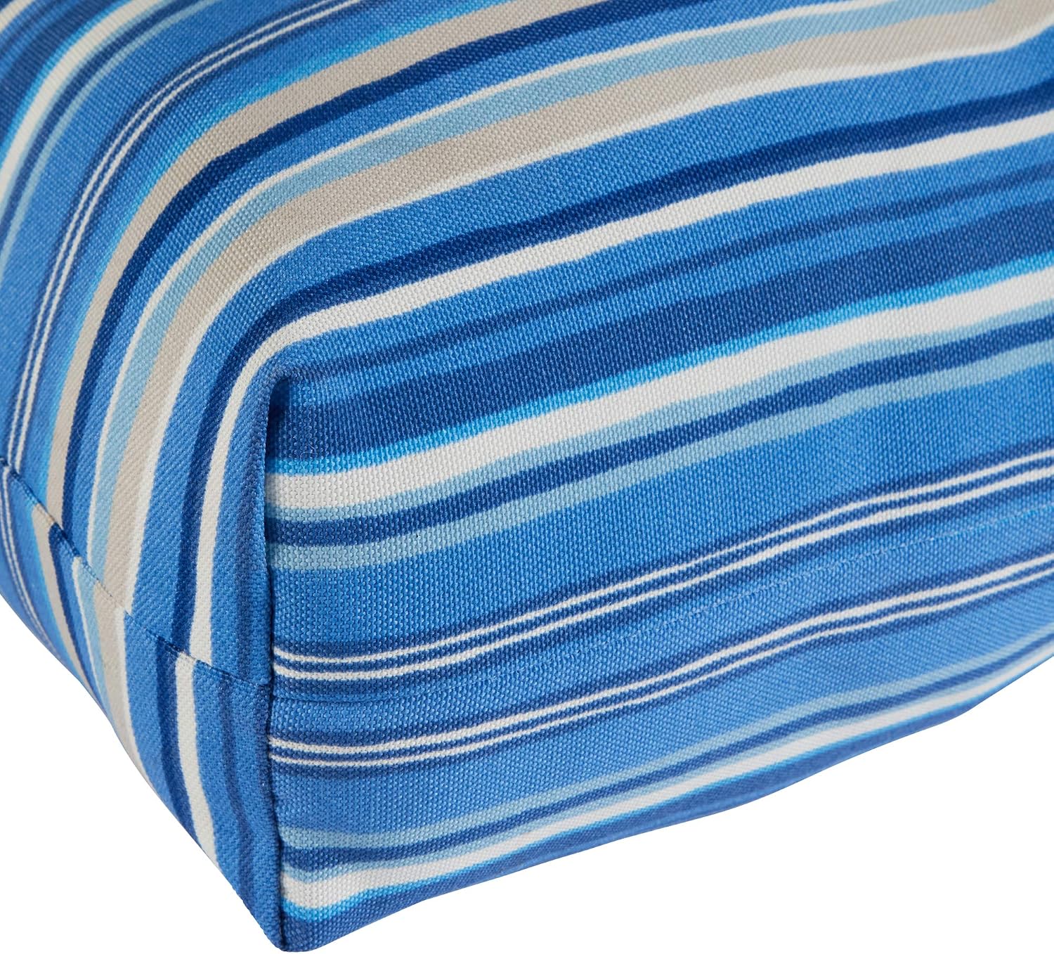 Greendale Home Fashions Outdoor 42x21-inch Seat/Back Chair Cushion (Set of 2), Steel Blue Stripe