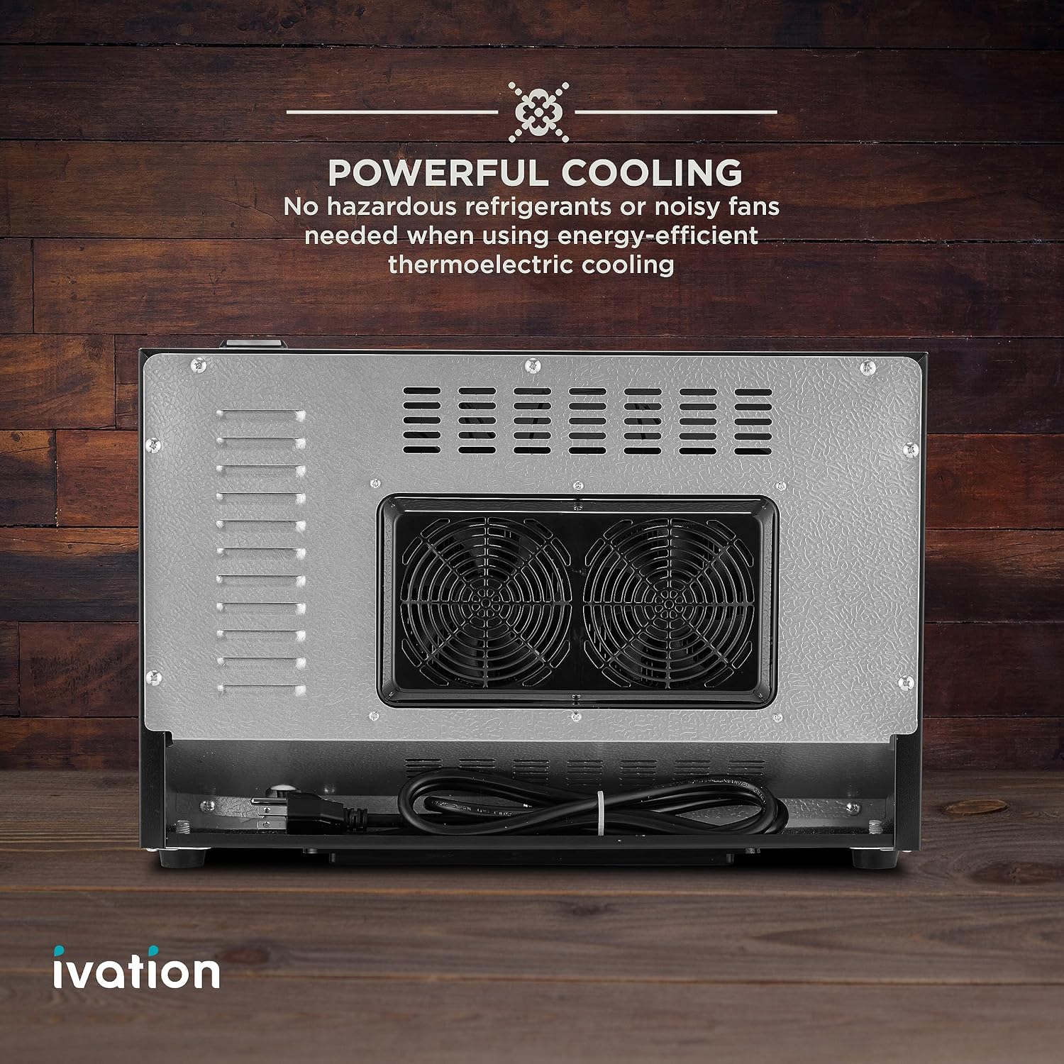 Ivation Premium 8 Bottle Horizontal Thermoelectric Wine Cooler/Chiller Counter Top Red & White Wine Cellar w/Digital Temperature, Freestanding Refrigerator Quiet Operation Fridge