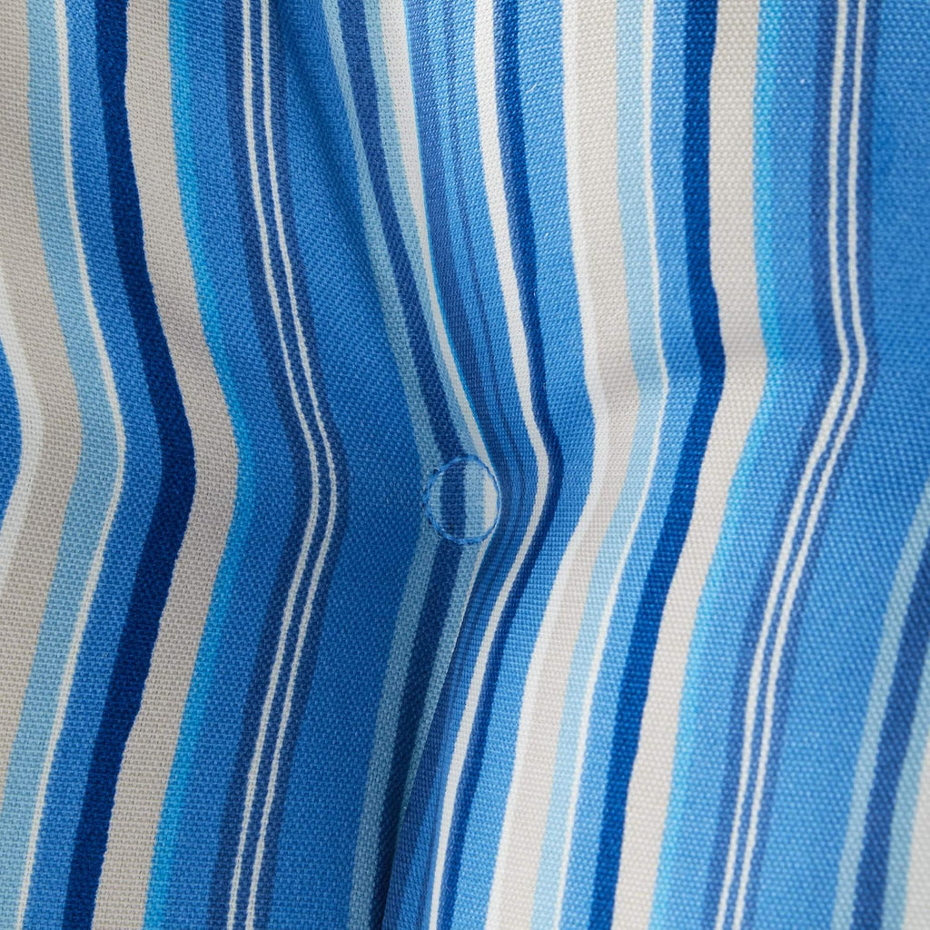 Greendale Home Fashions Outdoor 42x21-inch Seat/Back Chair Cushion (Set of 2), Steel Blue Stripe