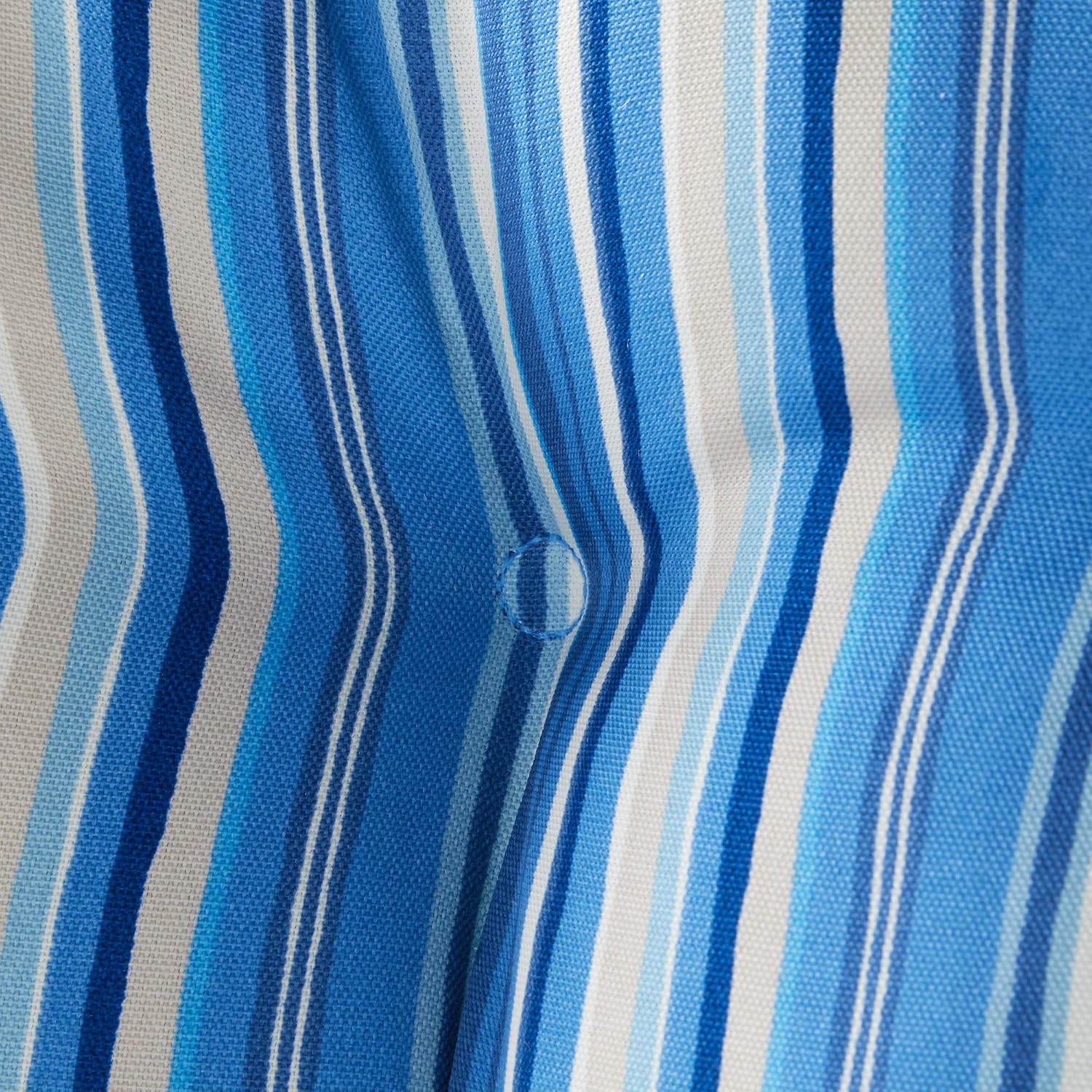 Greendale Home Fashions Outdoor 42x21-inch Seat/Back Chair Cushion (Set of 2), Steel Blue Stripe