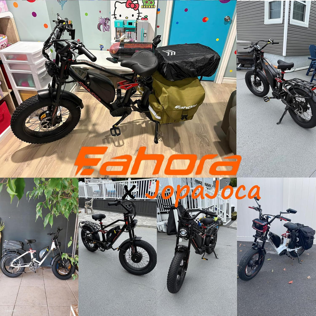 eAhora Terra/Luna [2025] Dual Motor Electric Bike for Adult, 3000W/1500W | 33MPH | 20/15Ah | 80 Miles Long Range | 20'*4.0 Fat Tires | Full Suspension | for Coummute | Delivery | Women | Men