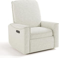Storkcraft Santos Deluxe Power Recliner Swivel Glider, Premium Electronic Nursery Rocking Chair, Oeko-TEX 100 Certified, Includes Dual-USB Charging Port with USB-A & USB-C – (Ivory Boucle)