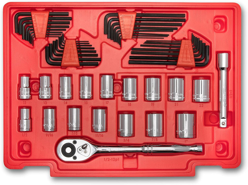 Crescent 229 Piece 1/4', 3/8' & 1/2' Drive Mechanics Hand Tool Set with 3 Drawer Storage Case - CTK229C