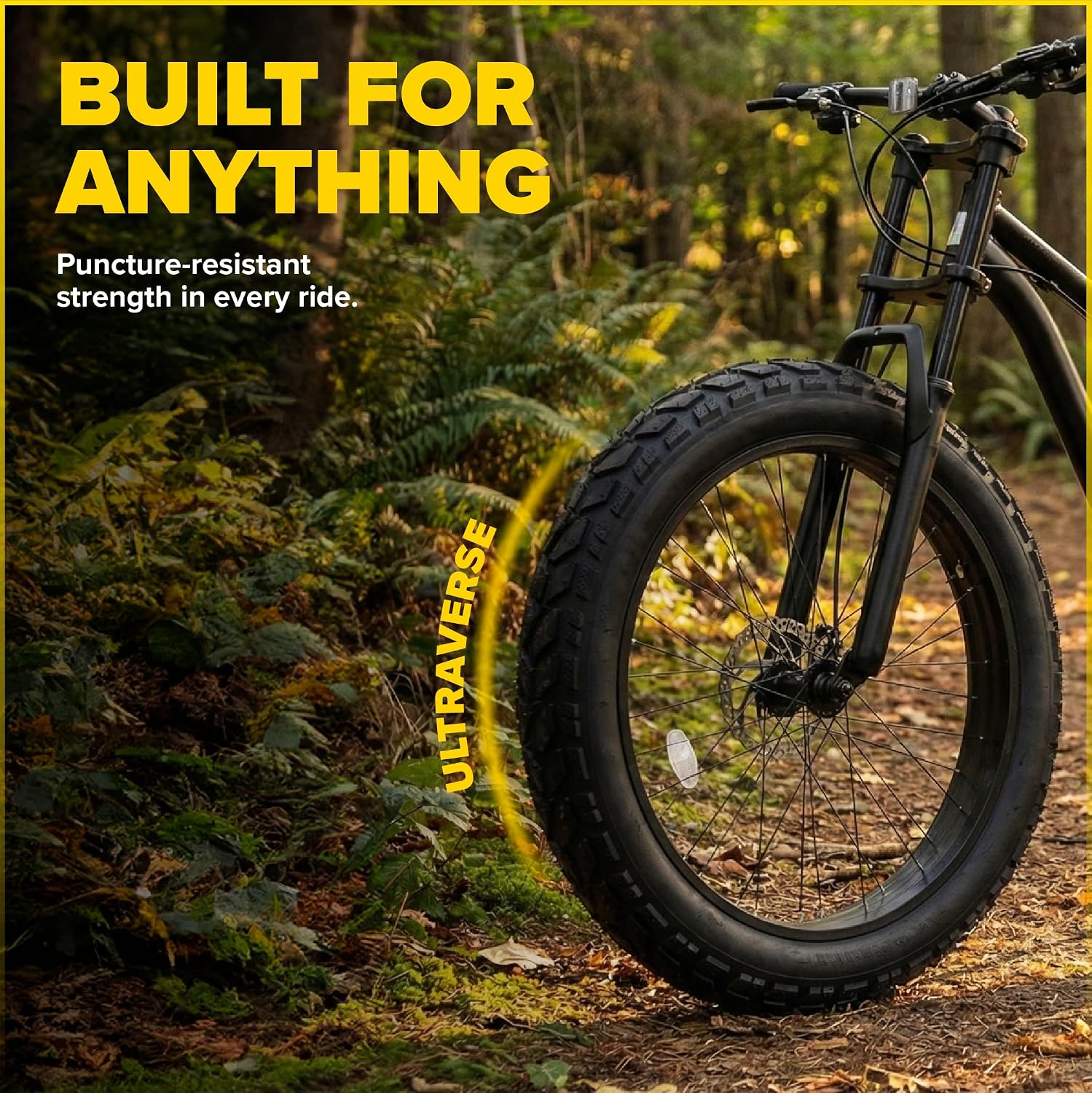 ULTRAVERSE 26x4 E-Bike Fat Tire - Robust, High-Performance 26inch Fat Tyre for MTB and Ebikes, Durable All-Terrain Directional Tread, Superior Density for Street & Trail Adventures-2 Unit