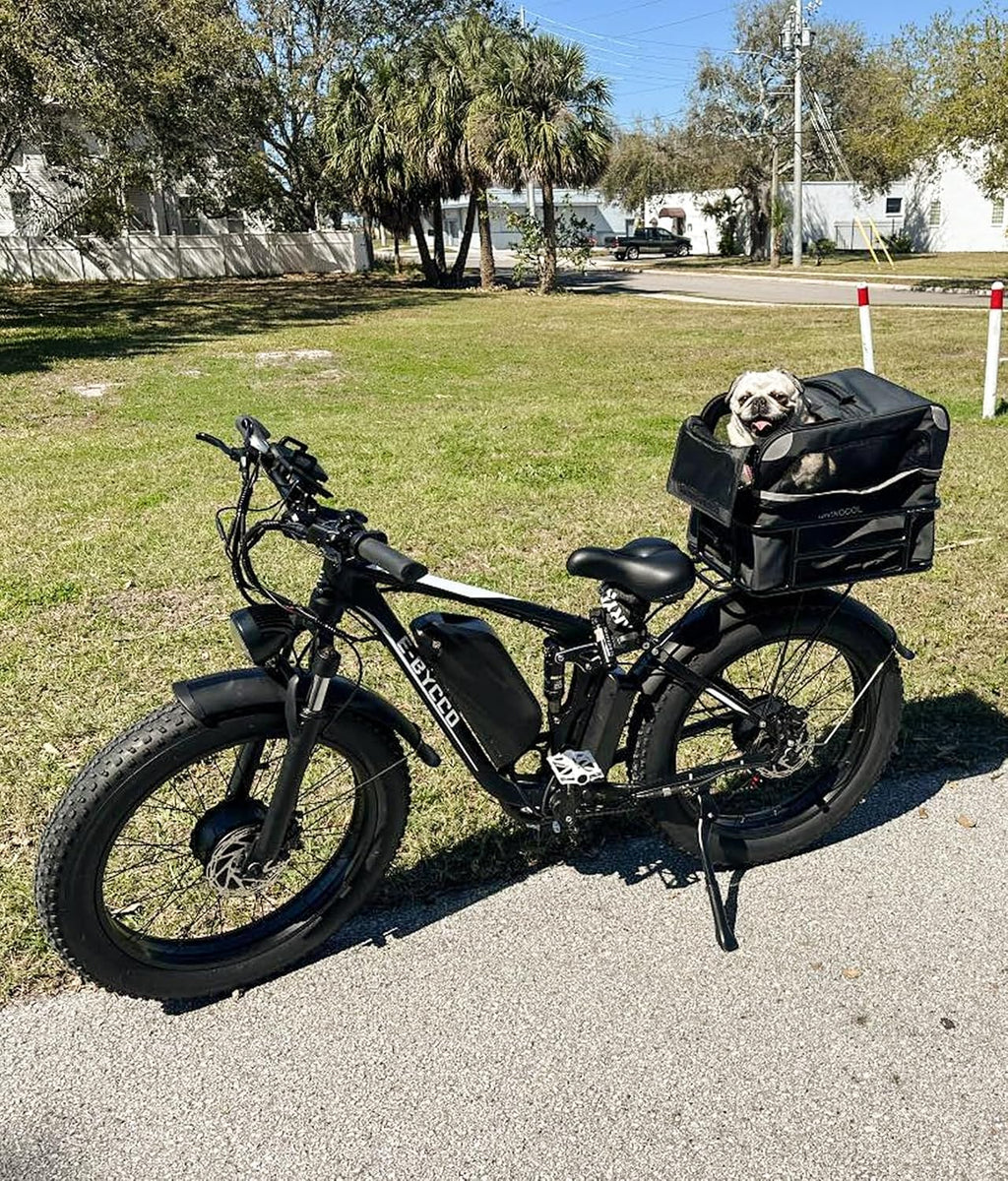 E·Bycco 6000W Peak Dual Motor Electric Bike for Adults, 52V 32AH Battery, Max 45MPH & 100Miles, Full Suspension, Hydraulic Brake, Fat Tire E-Bikes for Men Women