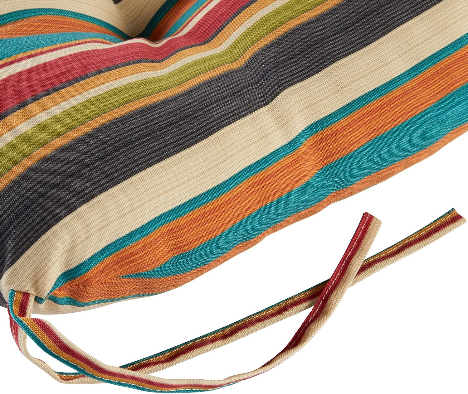 Greendale Home Fashions Outdoor 42x21-inch Seat/Back Chair Cushion (Set of 2), Adobe Stripe