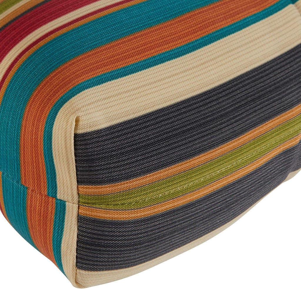 Greendale Home Fashions Outdoor 42x21-inch Seat/Back Chair Cushion (Set of 2), Adobe Stripe