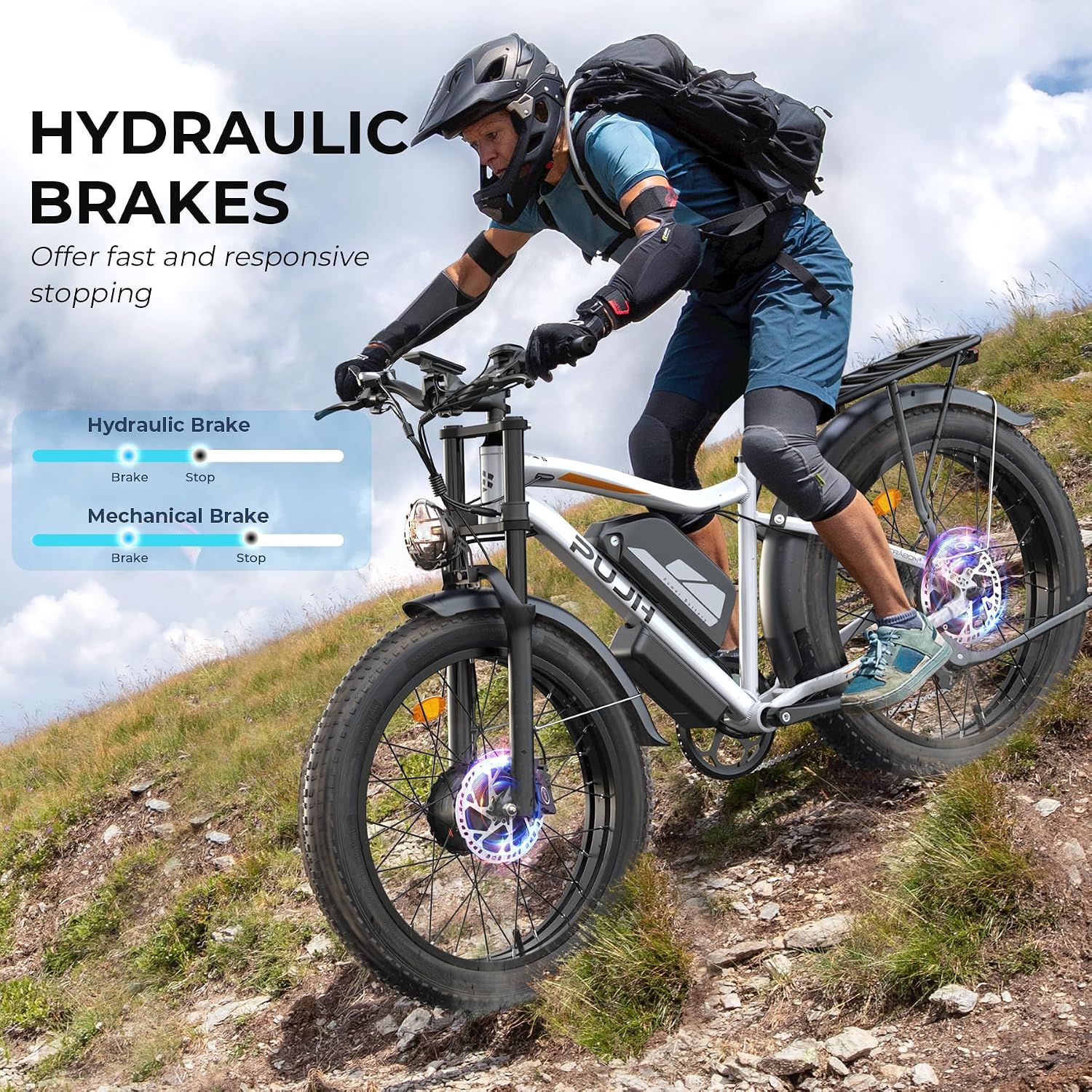 6000W Max 50 MPH up to100 Mile Dual Motor E-Bike for Adults, 60V 1200Wh Long-Lasting Battery with 26' Fat Tire All Terrain Adults with Adventure and Commuting Electric Bike
