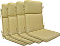 Indoor Outdoor High Back Chair Cushions Replacement Patio Chair Seat Cushions Set of 4 (Mixed Yellow/Grey)